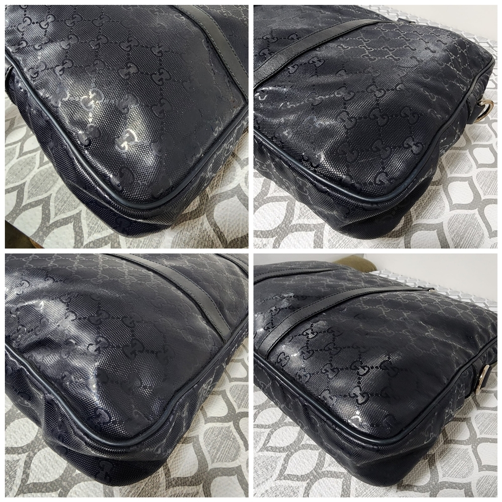Gucci GG Imprimé Briefcase/Laptop Bag Navy Blue - Picture 13 of 14